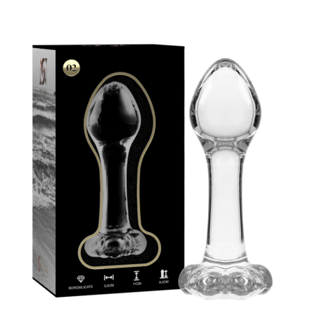 NEBULA SERIES BY IBIZA - MODELL 2 ANALPLUG BOROSILIKATGLAS KLAR 11 CM 