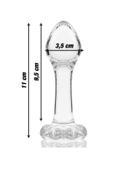 NEBULA SERIES BY IBIZA - MODELO 2 PLUG CRISTAL TRANSPARENTE 11 CM -O- 
