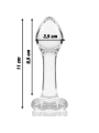 NEBULA SERIES BY IBIZA - MODELL 2 ANALPLUG BOROSILIKATGLAS KLAR 11 CM 
