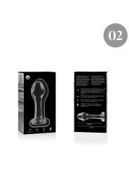 NEBULA SERIES BY IBIZA - MODELL 2 ANALPLUG BOROSILIKATGLAS KLAR 11 CM 