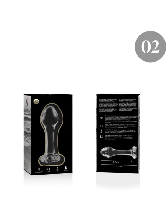 NEBULA SERIES BY IBIZA - MODELL 2 ANALPLUG BOROSILIKATGLAS KLAR 11 CM 