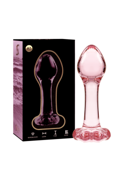 NEBULA SERIES BY IBIZA - MODELL 2 ANALPLUG BOROSILIKATGLAS ROSA 11 CM 