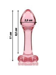 NEBULA SERIES BY IBIZA - MODELLO 2 PLUG ANALE VETRO BOROSILICATO ROSA 