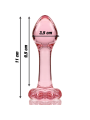 NEBULA SERIES BY IBIZA - MODEL 2 ANAL PLUG BOROSILICATE GLASS PINK 11 