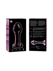NEBULA SERIES BY IBIZA - MODELO 2 PLUG CRISTAL ROSA 11 CM -O- 3.5 CM