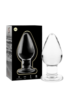NEBULA SERIES BY IBIZA - MODELLO 3 PLUG ANALE VETRO BOROSILICATO TRASP