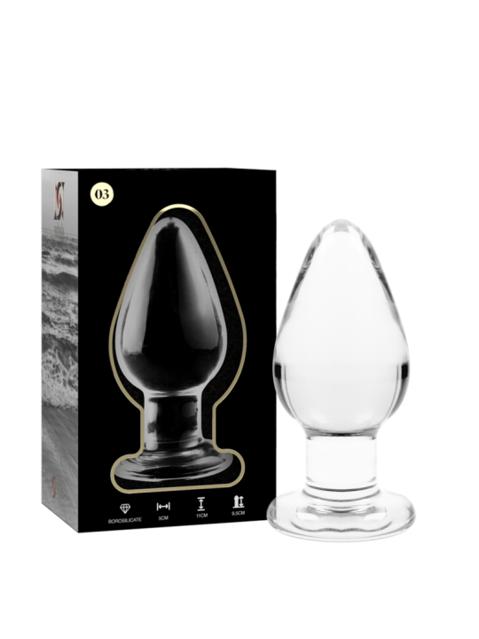 NEBULA SERIES BY IBIZA - MODEL 3 ANAL PLUG BOROSILICATE GLASS TRANSPAR