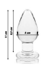 NEBULA SERIES BY IBIZA - MODELLO 3 PLUG ANALE VETRO BOROSILICATO TRASP
