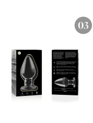 NEBULA SERIES BY IBIZA - MODEL 3 ANAL PLUG BOROSILICATE GLASS TRANSPAR