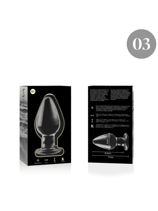 NEBULA SERIES BY IBIZA - MODEL 3 ANAL PLUG BOROSILICATE GLASS TRANSPAR