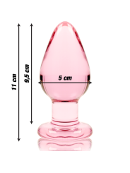 NEBULA SERIES BY IBIZA - MODELO 3 ANAL PLUG VIDRO BOROSILICADO ROSA 11