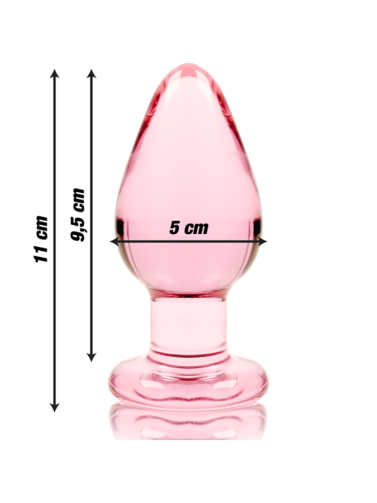 NEBULA SERIES BY IBIZA - 3 PLUG MODEL ROZE BOROSILICATE GLAS 11 CM -OF