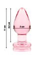 NEBULA SERIES BY IBIZA - 3 PLUG MODEL ROZE BOROSILICATE GLAS 11 CM -OF