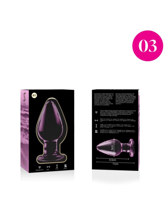 NEBULA SERIES BY IBIZA - 3 PLUG MODEL ROZE BOROSILICATE GLAS 11 CM -OF