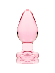NEBULA SERIES BY IBIZA - MODELLO 3 PLUG ANALE VETRO BOROSILICATO ROSA 