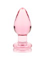 NEBULA SERIES BY IBIZA - MODELLO 3 PLUG ANALE VETRO BOROSILICATO ROSA 