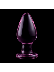 NEBULA SERIES BY IBIZA - MODELLO 3 PLUG ANALE VETRO BOROSILICATO ROSA 