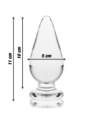 NEBULA SERIES BY IBIZA - MODEL 4 ANAL PLUG BOROSILICATE GLASS CLEAR 11