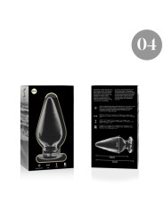 NEBULA SERIES BY IBIZA - MODELL 4 ANALPLUG BOROSILIKATGLAS KLAR 11 CM 