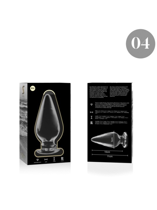 NEBULA SERIES BY IBIZA - MODELO 4 PLUG CRISTAL TRANSPARENTE 11 CM -O- 