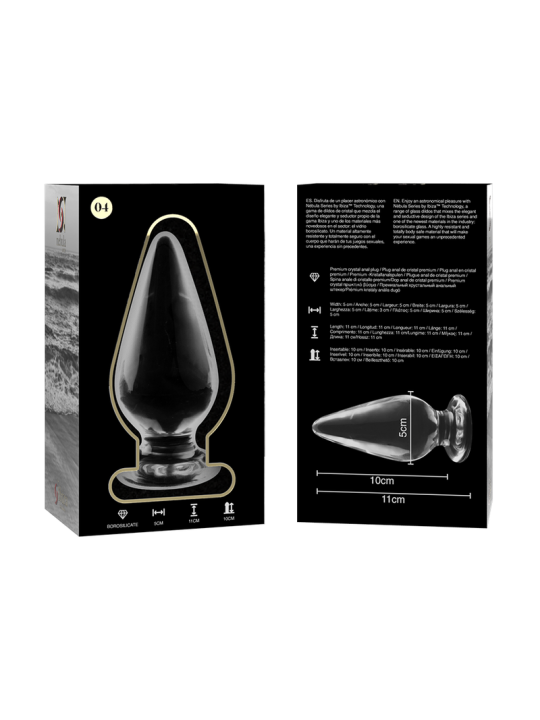 NEBULA SERIES BY IBIZA - 4 PLUG MODEL TRANSPARANT BOROSILICAATGLAS 11 
