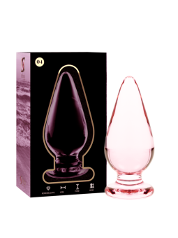 NEBULA SERIES BY IBIZA - MODELL 4 ANALPLUG BOROSILIKATGLAS ROSA 11 CM 