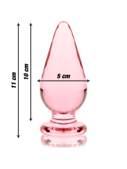 NEBULA SERIES BY IBIZA - MODELL 4 ANALPLUG BOROSILIKATGLAS ROSA 11 CM 