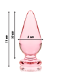 NEBULA SERIES BY IBIZA - MODELLO 4 PLUG ANALE VETRO BOROSILICATO ROSA 