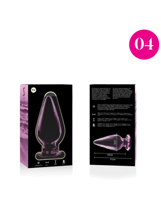 NEBULA SERIES BY IBIZA - MODEL 4 ANAL PLUG BOROSILICATE GLASS PINK 11 