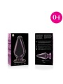 NEBULA SERIES BY IBIZA - MODELLO 4 PLUG ANALE VETRO BOROSILICATO ROSA 