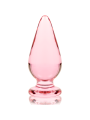 NEBULA SERIES BY IBIZA - MODELL 4 ANALPLUG BOROSILIKATGLAS ROSA 11 CM 