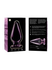 NEBULA SERIES BY IBIZA - MODELL 4 ANALPLUG BOROSILIKATGLAS ROSA 11 CM 