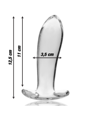NEBULA SERIES BY IBIZA - MODELL 5 ANALPLUG BOROSILIKATGLAS KLAR 12.5 C