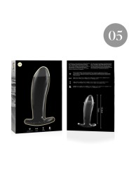 NEBULA SERIES BY IBIZA - MODEL 5 ANAL PLUG BOROSILICATE GLASS CLEAR 12