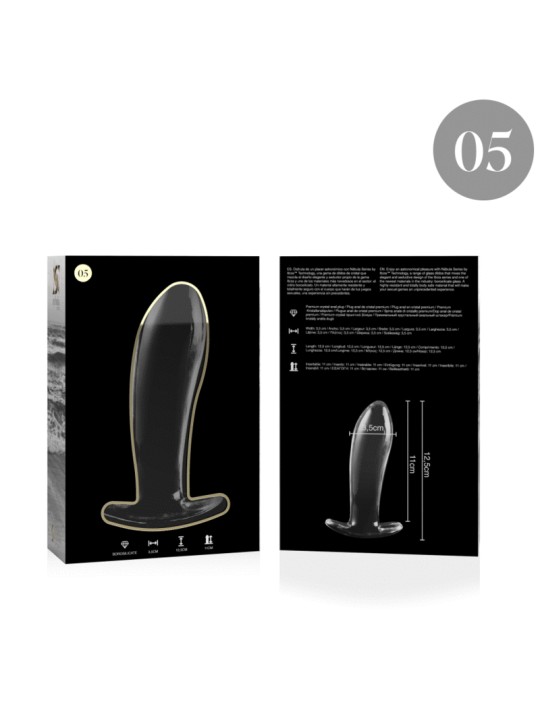 NEBULA SERIES BY IBIZA - MODELO 5 PLUG CRISTAL TRANSPARENTE 12.5 CM -O