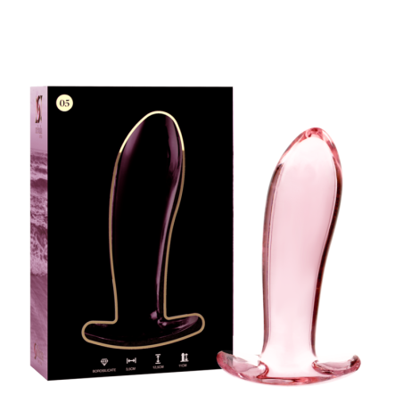 NEBULA SERIES BY IBIZA - MODELL 5 ANALPLUG BOROSILIKATGLAS ROSA 12.5 C