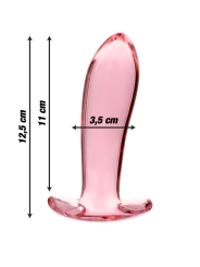 NEBULA SERIES BY IBIZA - MODEL 5 PLUG ROZE BOROSILICATE GLAS 12,5 CM -