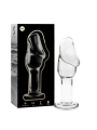NEBULA SERIES BY IBIZA - MODELL 6 ANALPLUG BOROSILIKATGLAS KLAR 12.5 C