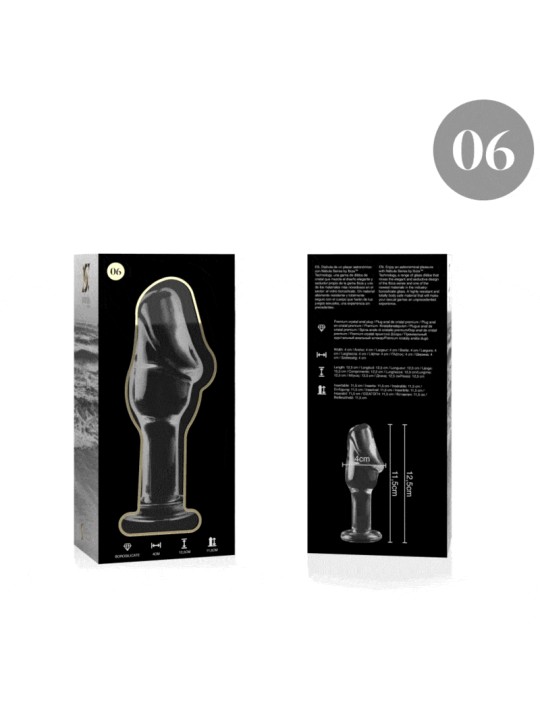 NEBULA SERIES BY IBIZA - MODEL 6 ANAL PLUG BOROSILICATE GLASS CLEAR 12