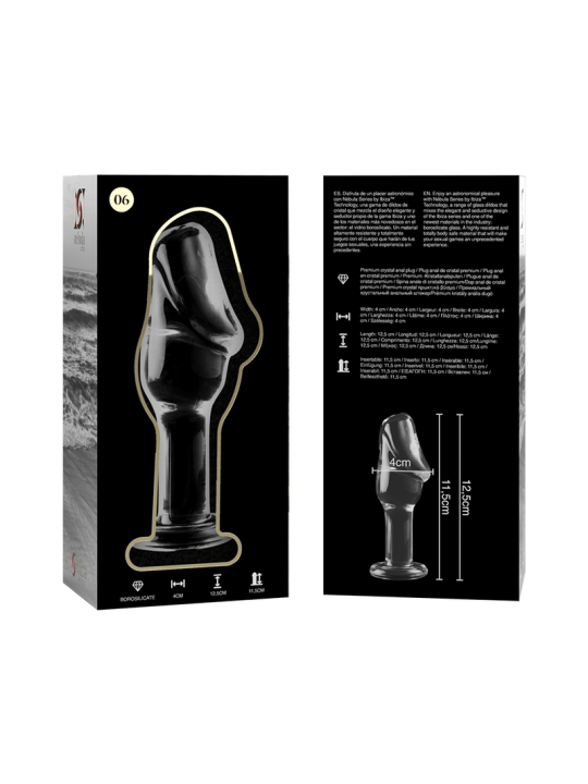 NEBULA SERIES BY IBIZA - MODELO 6 ANAL PLUG VIDRO BOROSILICADO TRANSPA