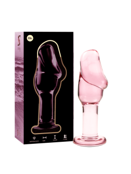 NEBULA SERIES BY IBIZA - MODELLO 6 PLUG ANALE VETRO BOROSILICATO ROSA 