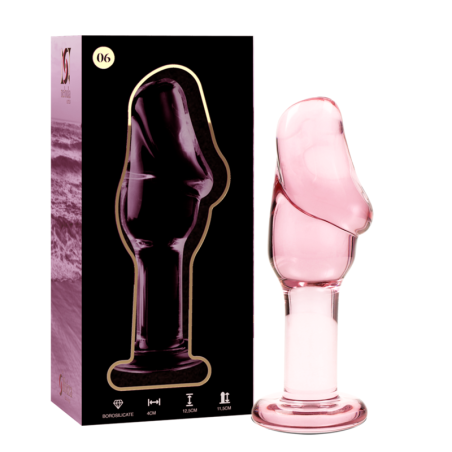 NEBULA SERIES BY IBIZA - MODEL 6 ANAL PLUG BOROSILICATE GLASS PINK 12.