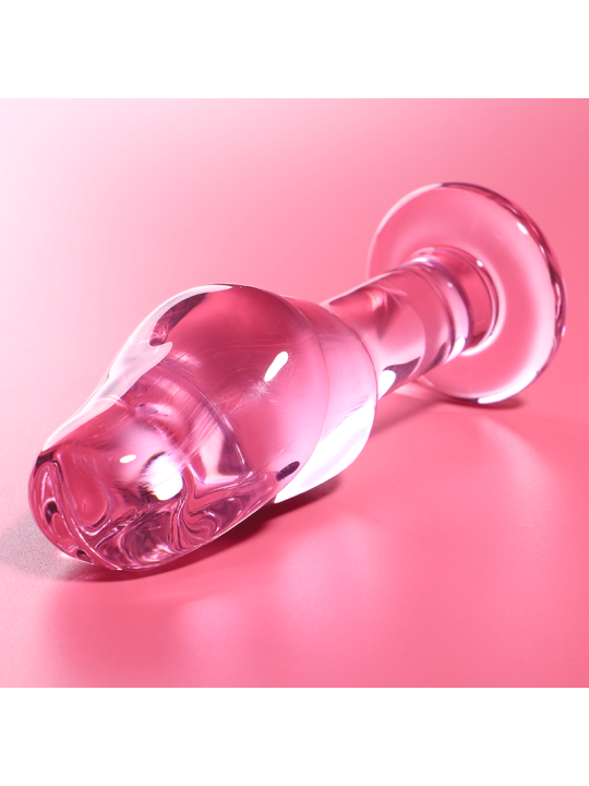 NEBULA SERIES BY IBIZA - MODEL 6 ANAL PLUG BOROSILICATE GLASS PINK 12.