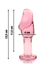 NEBULA SERIES BY IBIZA - MODELO 6 PLUG CRISTAL ROSA 12.5 CM -O- 4 CM