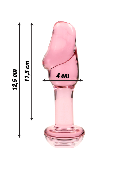NEBULA SERIES BY IBIZA - MODEL 6 PLUG ROZE BOROSILICATE GLAS 12,5 CM -