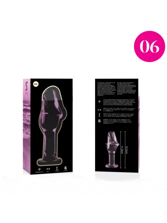 NEBULA SERIES BY IBIZA - MODELO 6 PLUG CRISTAL ROSA 12.5 CM -O- 4 CM