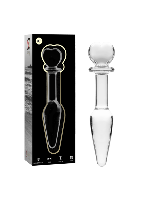 NEBULA SERIES BY IBIZA - MODEL 7 ANAL PLUG BOROSILICATE GLASS CLEAR 13