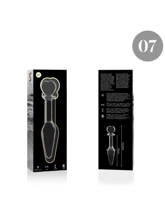 NEBULA SERIES BY IBIZA - MODEL 7 ANAL PLUG BOROSILICATE GLASS CLEAR 13