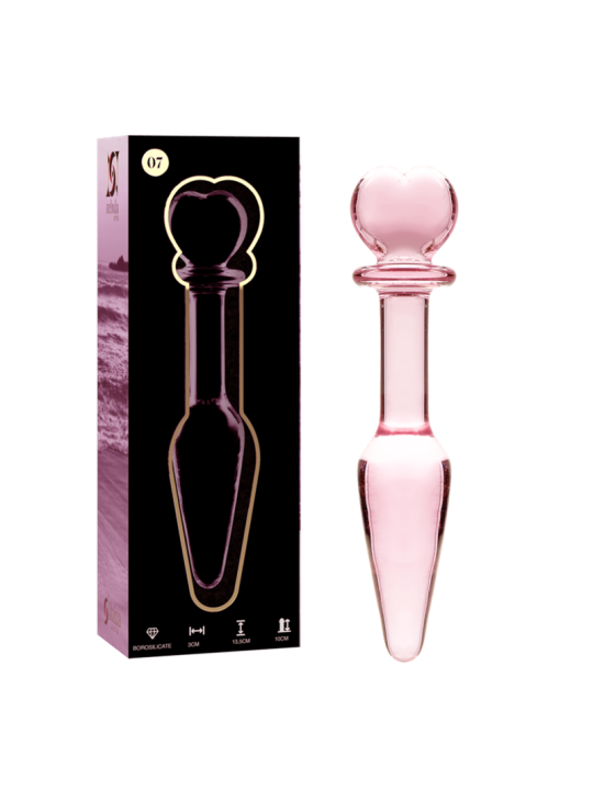 NEBULA SERIES BY IBIZA - MODELO 7 PLUG CRISTAL ROSA 13.5 CM -O- 3 CM