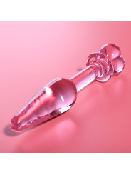 NEBULA SERIES BY IBIZA - MODEL 7 ANAL PLUG BOROSILICATE GLASS PINK 13.